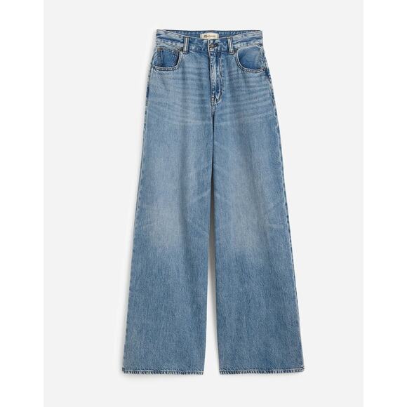 Madewell Denim - Madewell Women's Curvy Super Wide-Leg Jeans Billings Wash Airy Denim Size 28 NWT